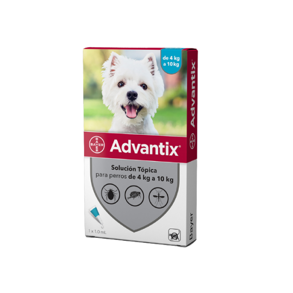 Advantix pipetas 4 a10 kg, 4uni