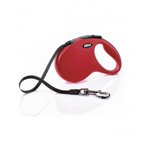 Correa flexi cinta 5m 15kg talla M color rojo, azul , rosa y negro
