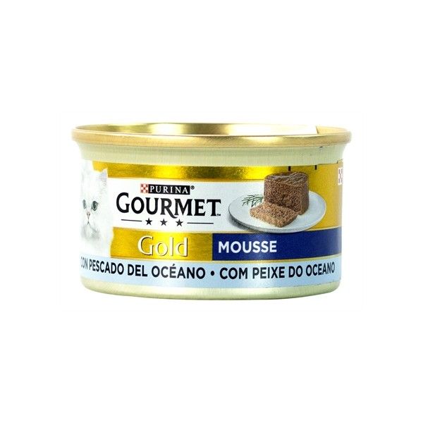 gourmet gold comida húmeda,mousse con pescado del océano