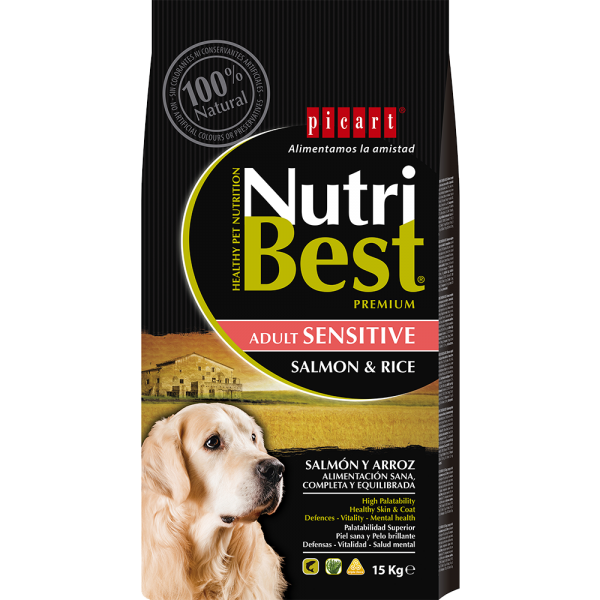 Nutribest salmon y arroz 15kg