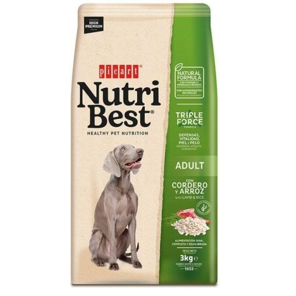 pienso picart nutribest adulto cordero saco 15kg